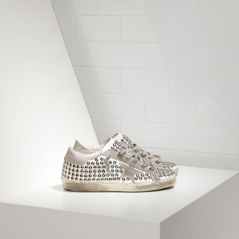 Golden Goose Super Star Sneakers In Leather With Suede Star Women